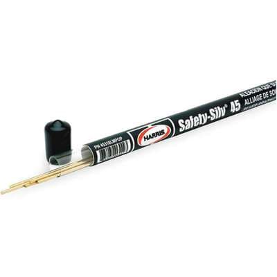 Harris Brazing Alloy: High Silver, 45%, BAg-5, 3/32 in x 18 in, Bare, Safety-Silv 45, 3 PK