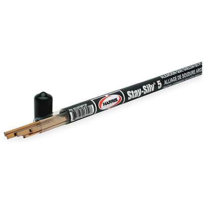Harris Brazing Alloy: Phos Copper, 5% Silver, BCuP-3, 0.05 in x 1/8 in x 20 in, Bare, 7 PK