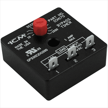 ICM Controls ICM175 Bypass Timer Relay, 10-1,000 Seconds Adjustable, Universal 18-240 VAC