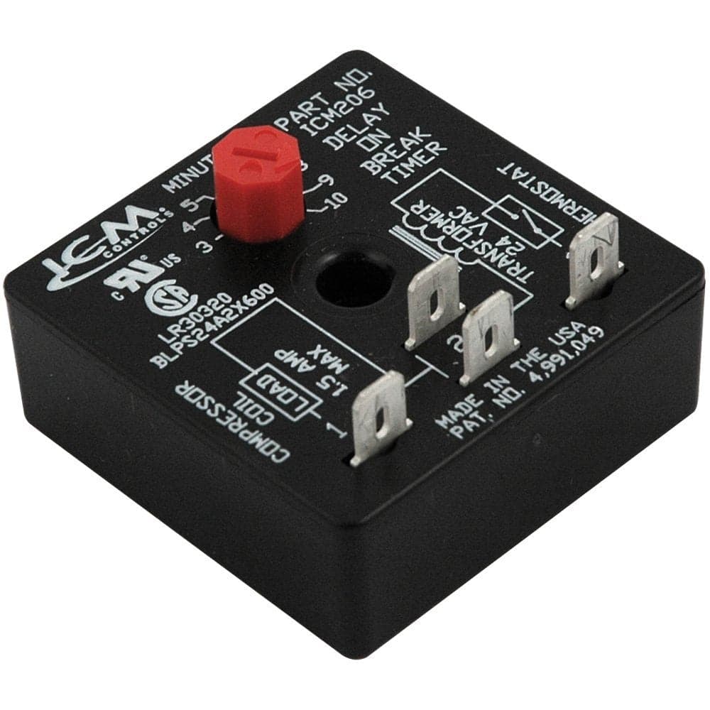 ICM Controls ICM206 Delay on Break Timer with 3-10 Minute Time Delay, 18-30 VAC